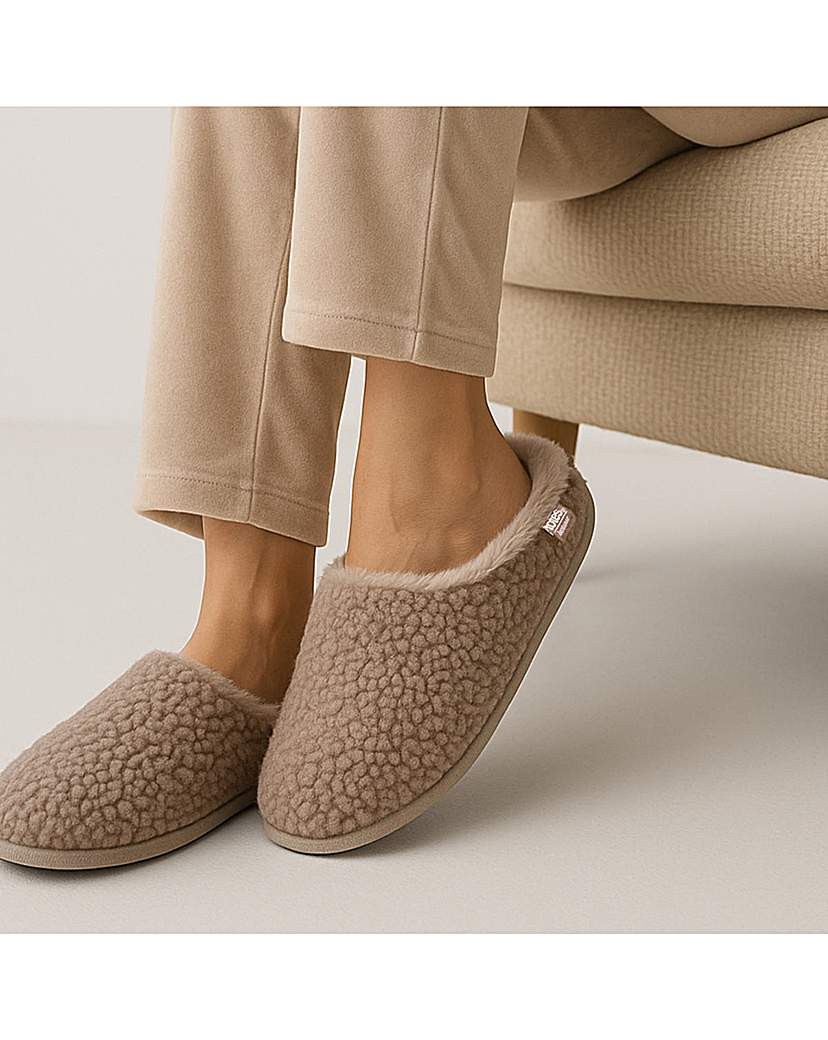 New In - Totes Ladies Borg Swept Back Mule