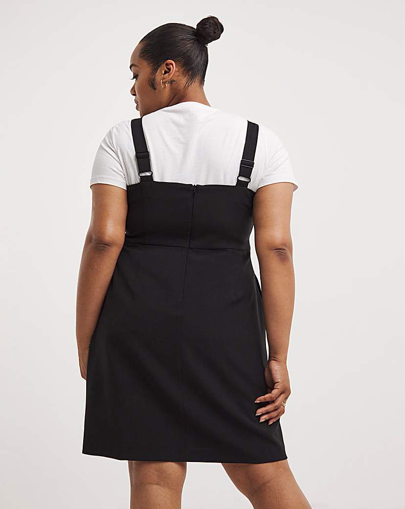 Square Neck Pinafore Dress