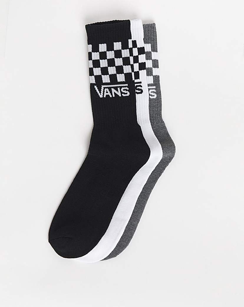 New In - VANS Classic Check Crew Socks 3Pk