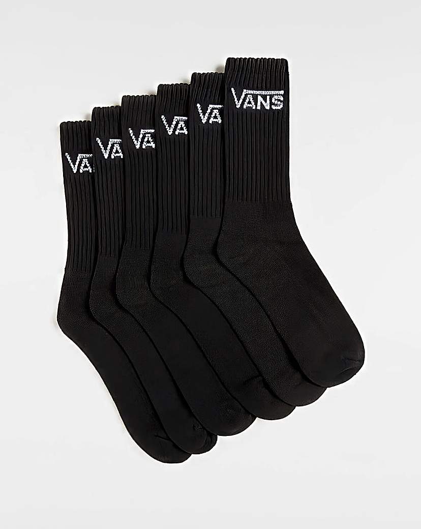 New In - VANS Classic Crew 6 Pack Socks