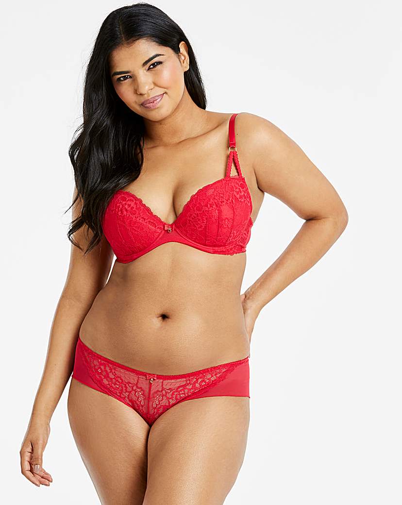 Image of Ann Summers Sexy Lace Plunge Red Bra