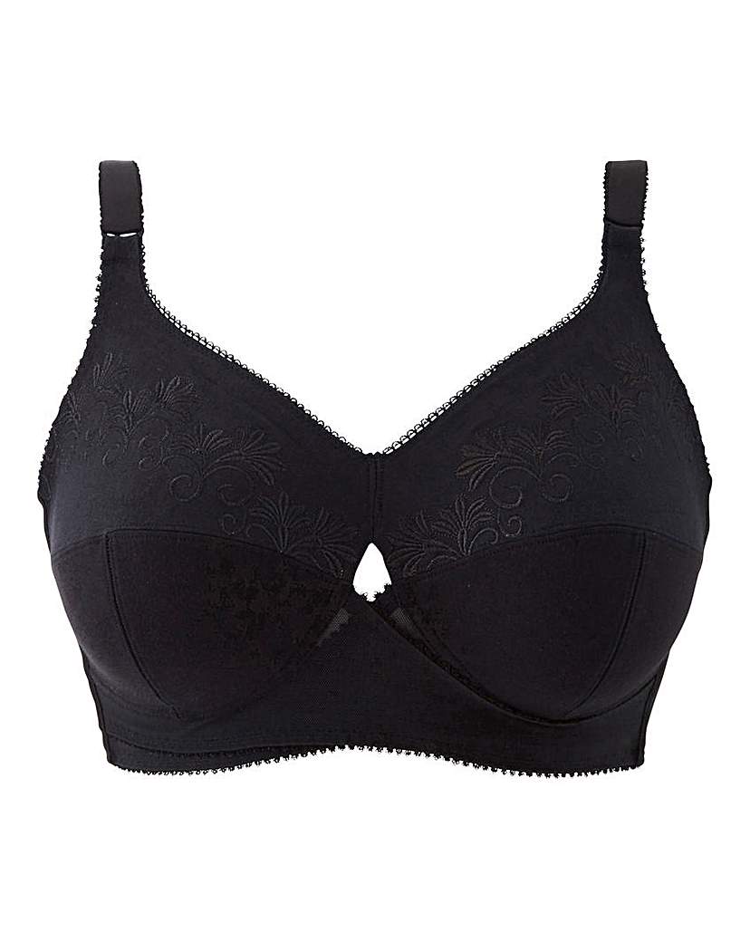 Image of Berlei Total Support Black Cotton Bra