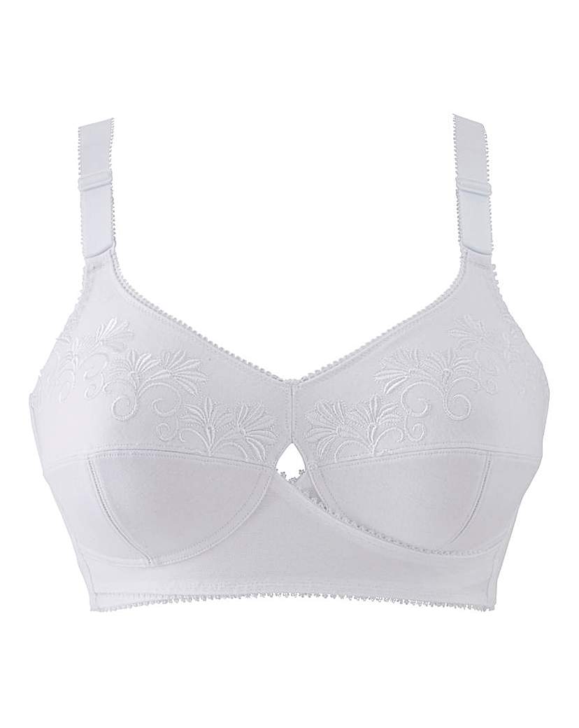 Image of Berlei Total Support White Cotton Bra
