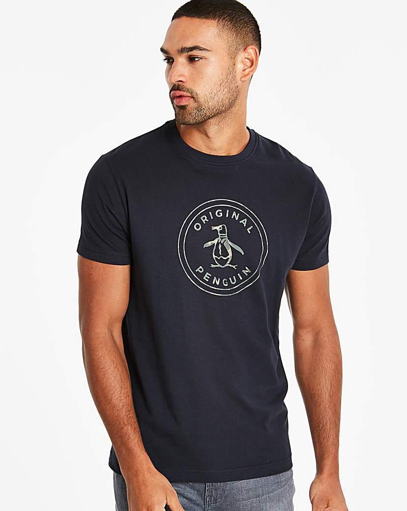 Image of Original Penguin Camo Logo T-Shirt L