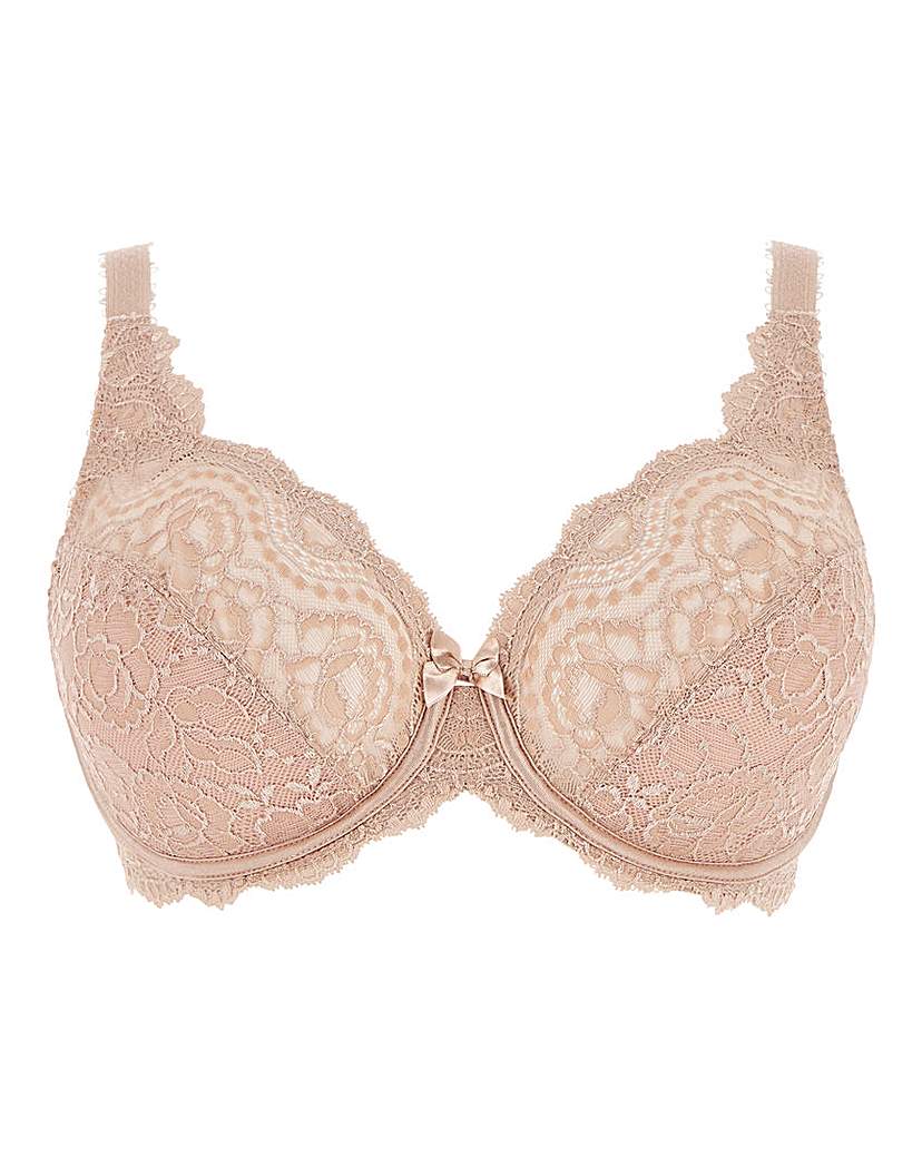 Playtex Flower Lace Full Cup Bra Nude