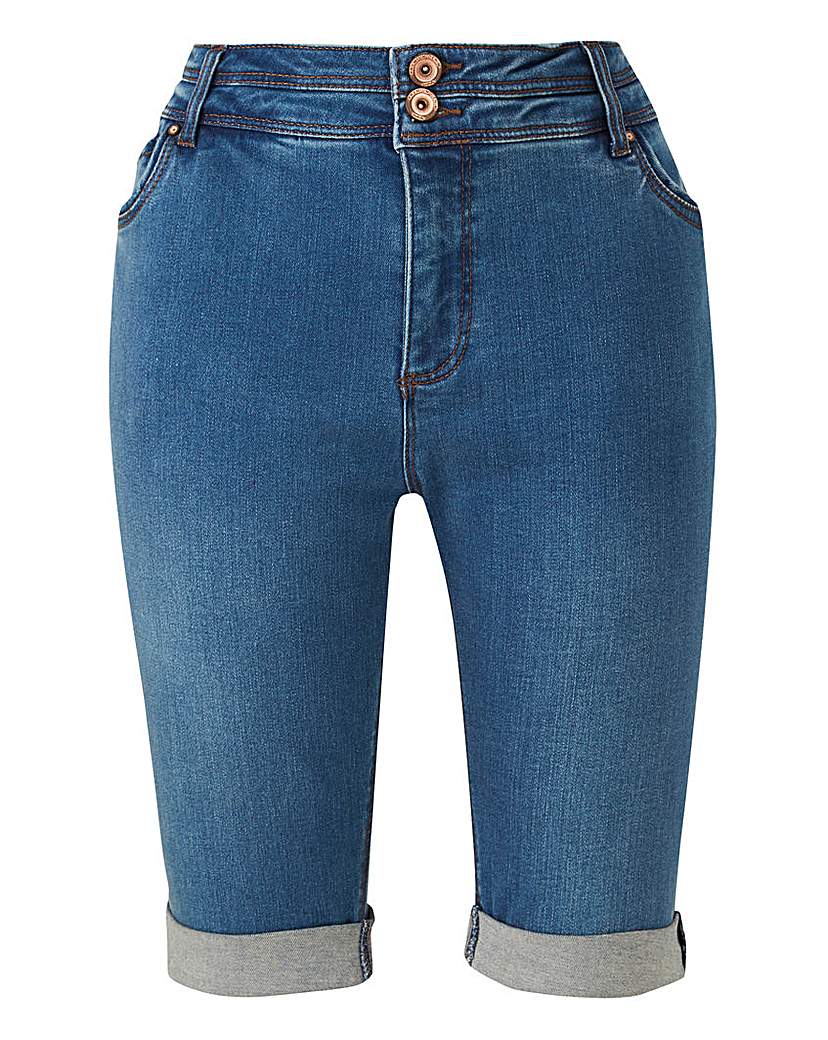 Mid Blue Shape & Sculpt Denim Shorts