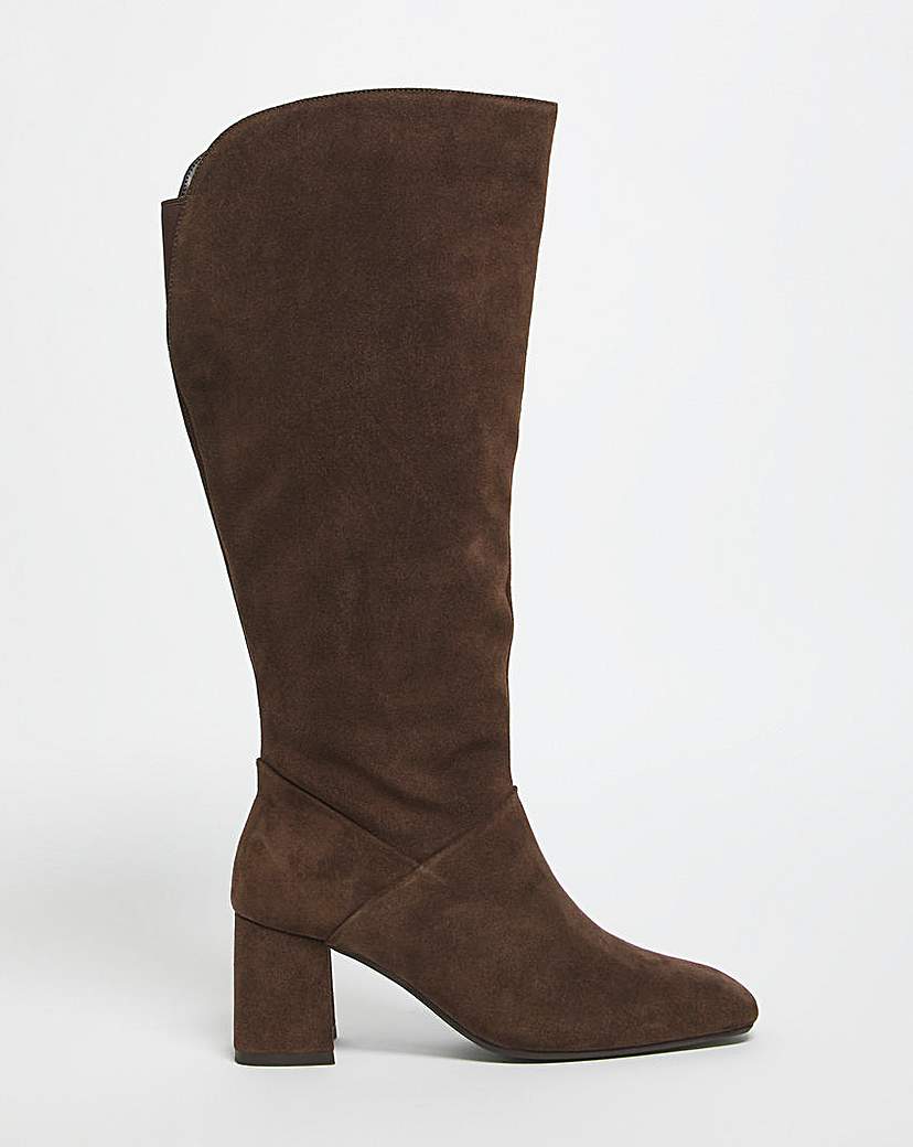 Square Toe Knee Boots Wide S