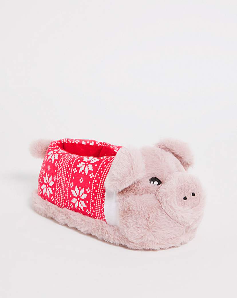 Image of Pig In Blanket Novelty Slippers Wide