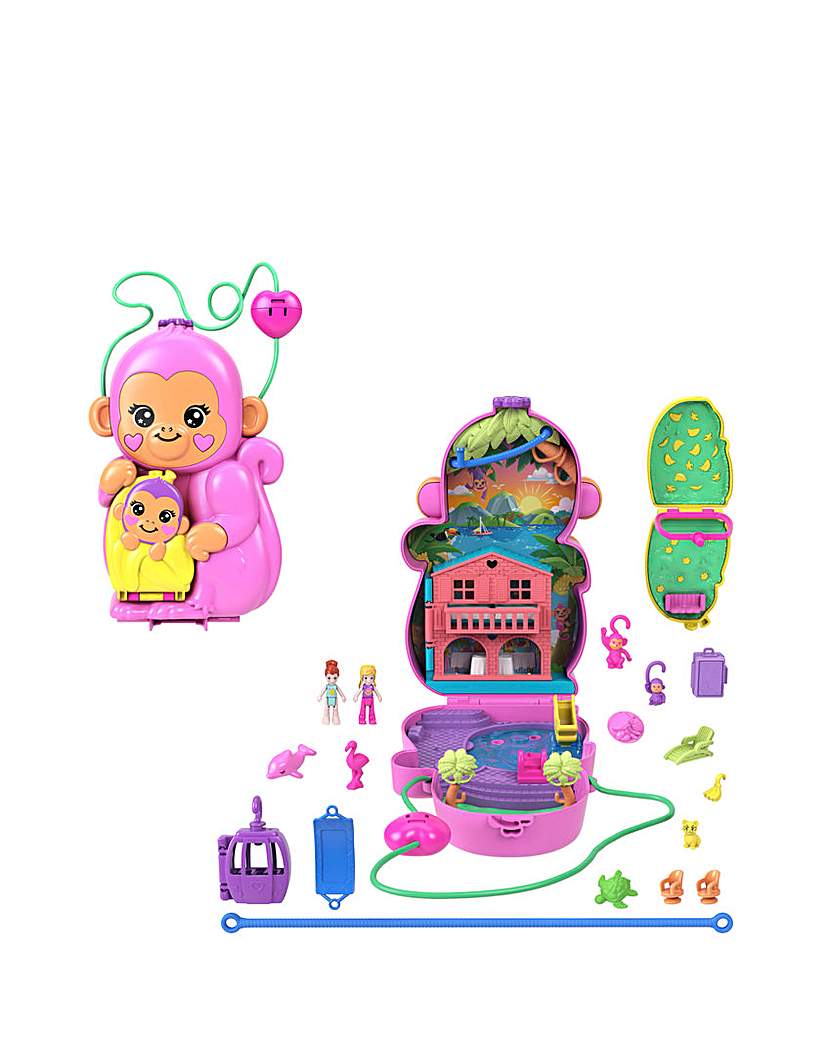 Polly Pocket Momma Monkey & Baby Playset