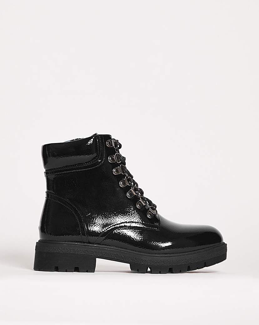 Lace Up Hiker Boots Ex Wide