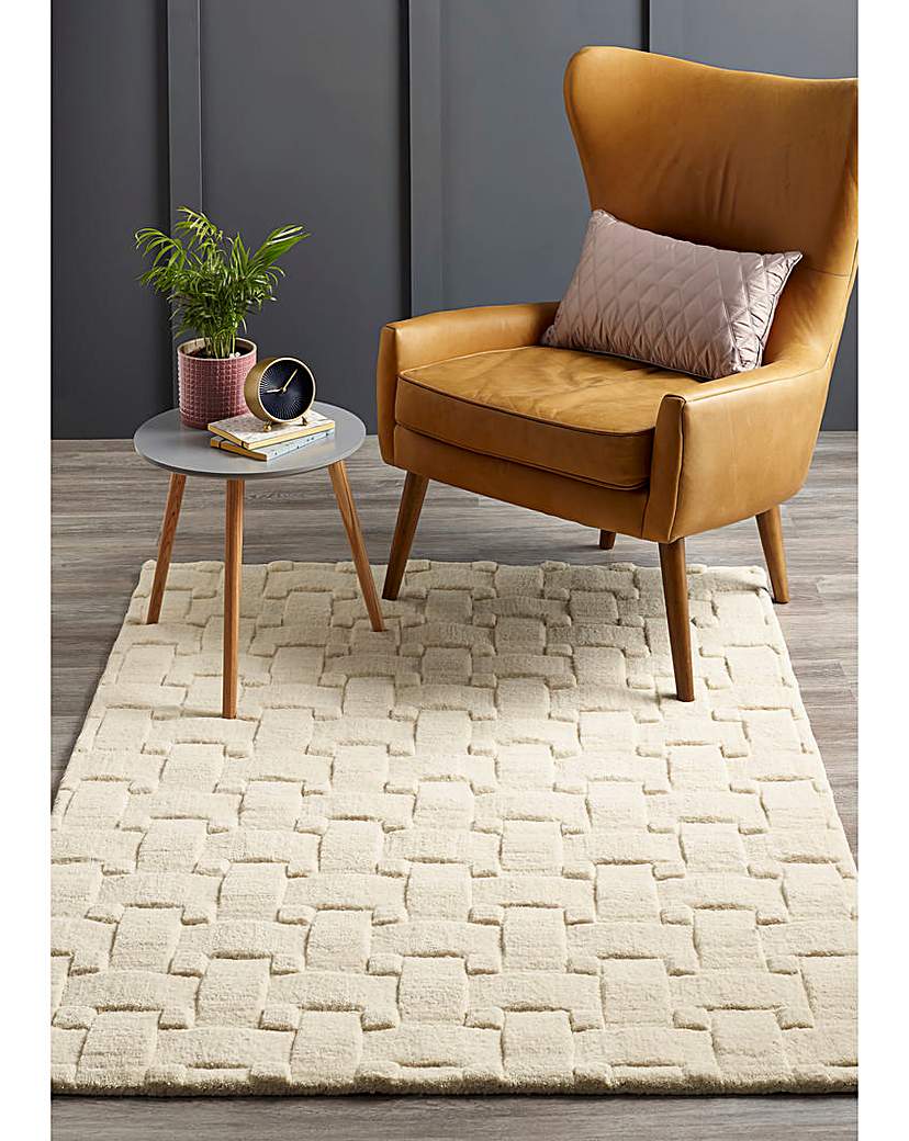 Basketweave Woollen Rug