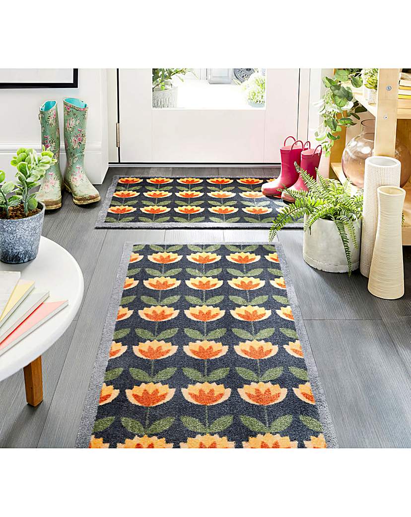 My Mat Retro Floral Washable Runner