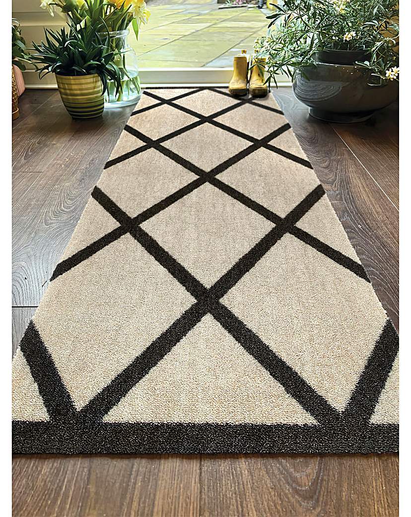 My Mat Border Geo Washable Runner