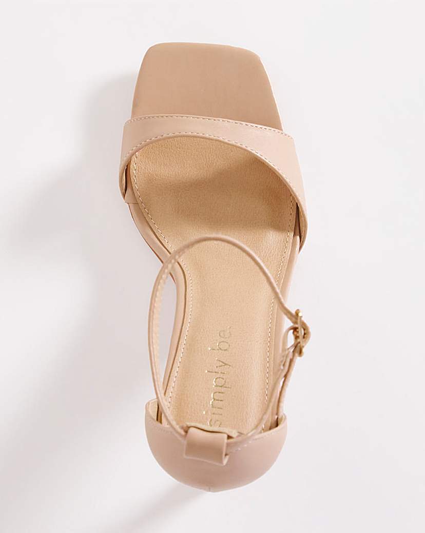 Barely There Heeled Sandals Ex Wide