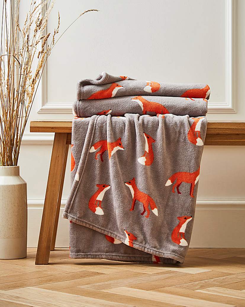 Fox Fleece Throw