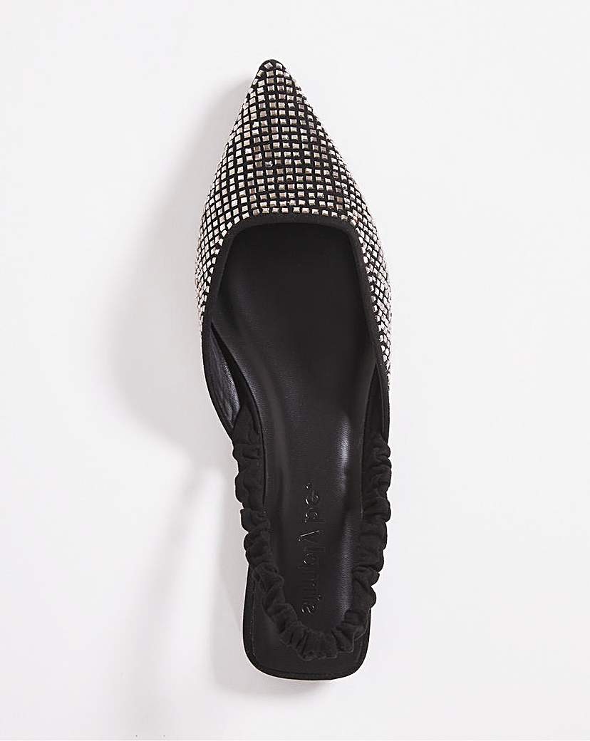 Embellished Flat Shoes Ex Wide