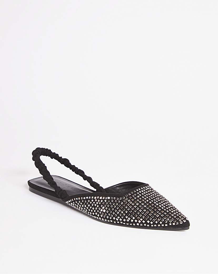 Embellished Flat Shoes Ex Wide