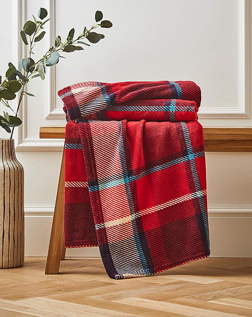 Checked Fleece Throw