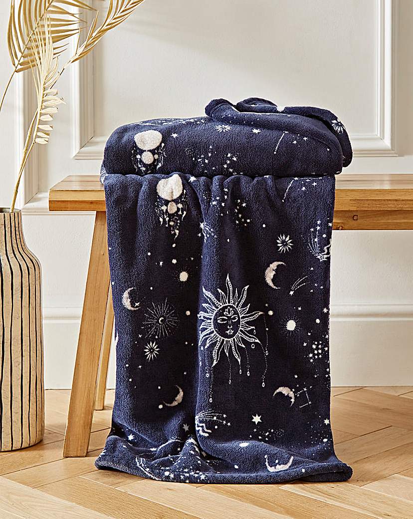 Moons & Stars Fleece Throw