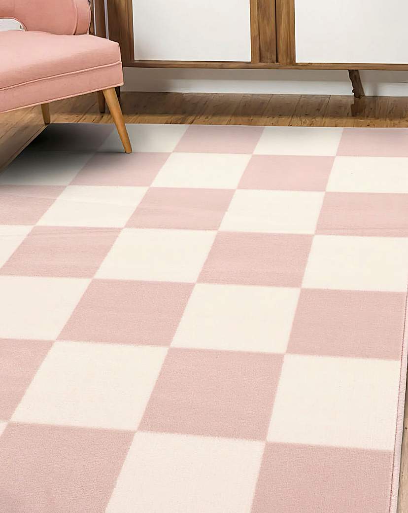 Maestro Chequerboard Rug - Blush