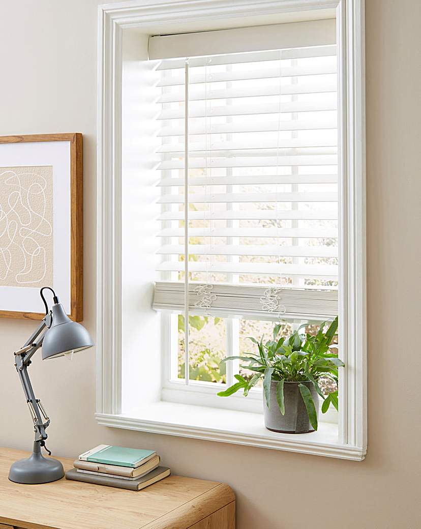 Faux Wood Venetian Blinds White