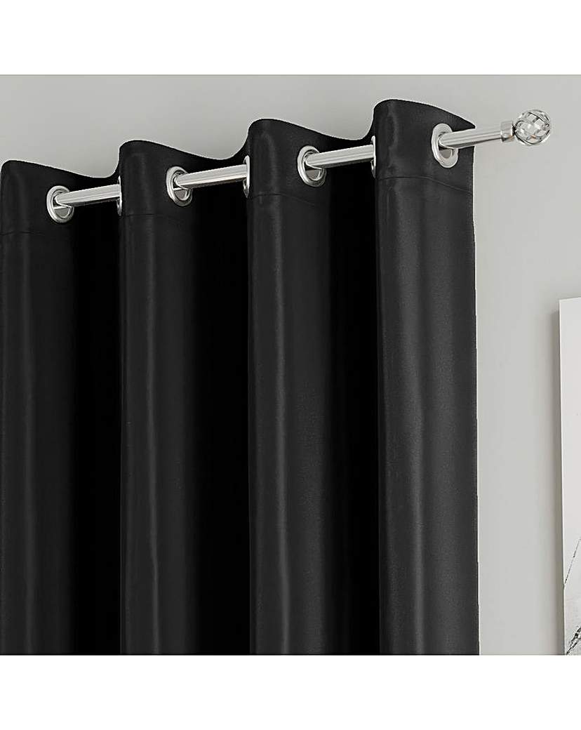 Supersoft Eyelet Curtains - Black