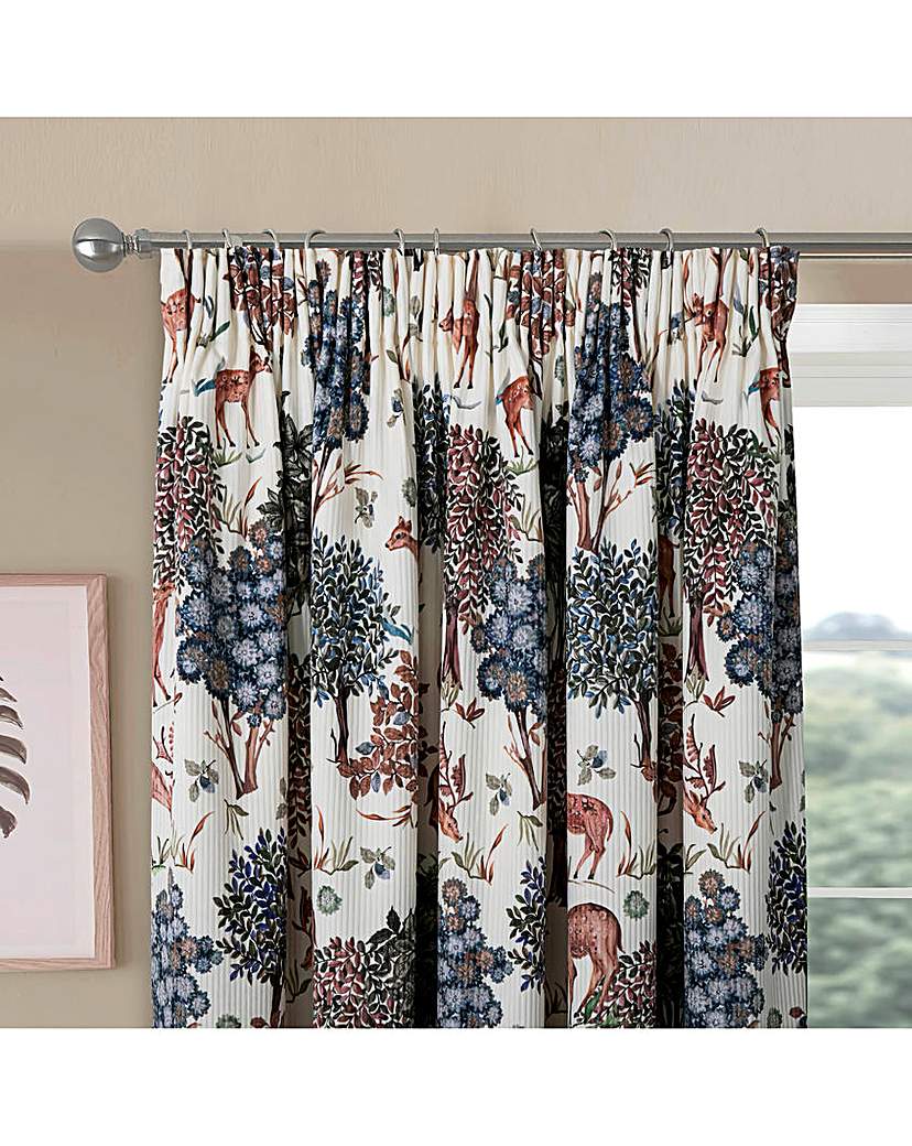 Chatsworth Printed Velour Lined Curtains