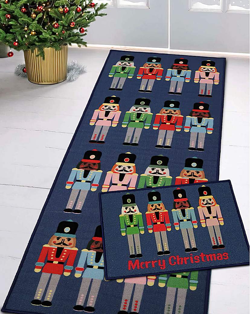 Festive Nutcracker Runner & Doormat Set