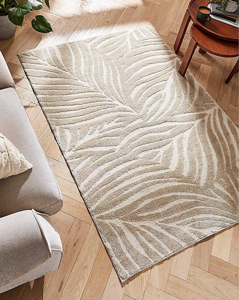 Milan Textured Leaf Rug