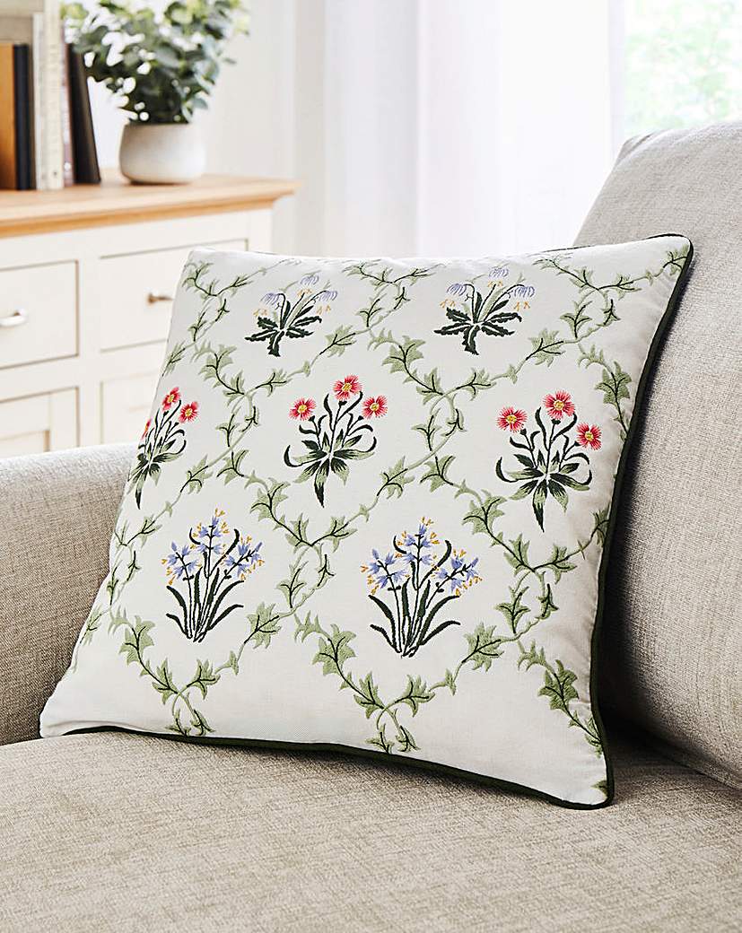 New In - Emma Embroidered Cushion