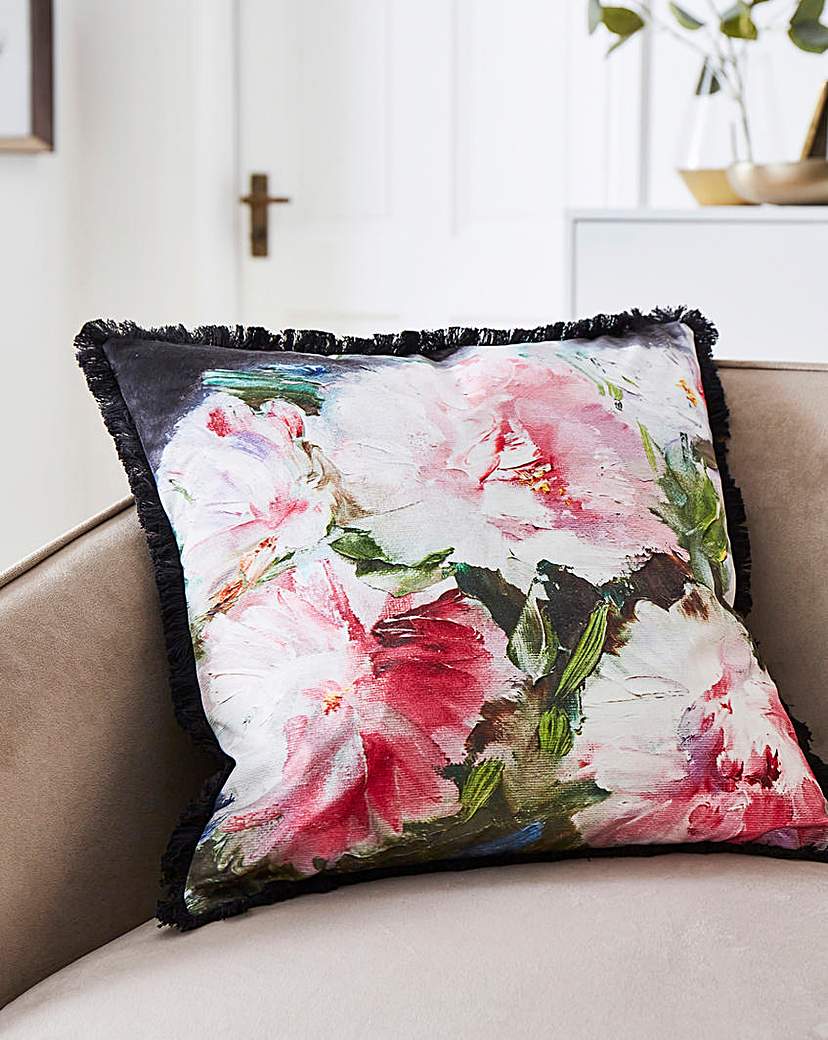 New In - Watercolour Floral Velvet Cushion