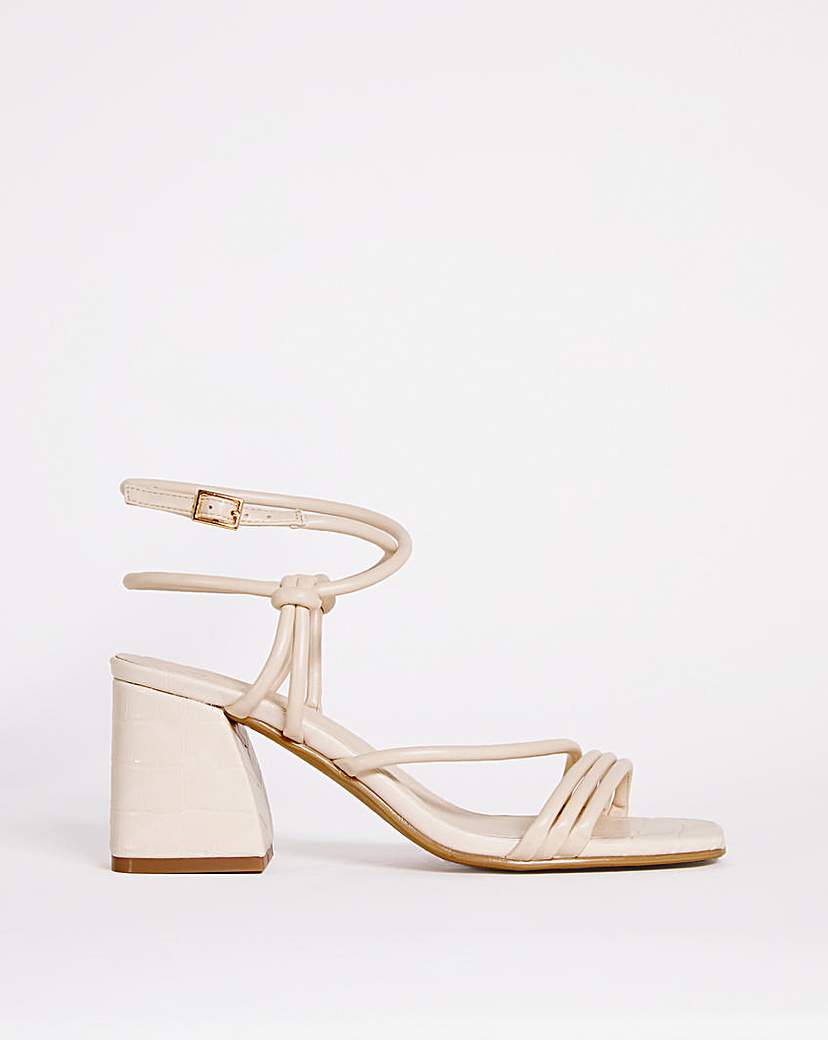 Ankle Strappy Block Heel Sandals Ex Wide