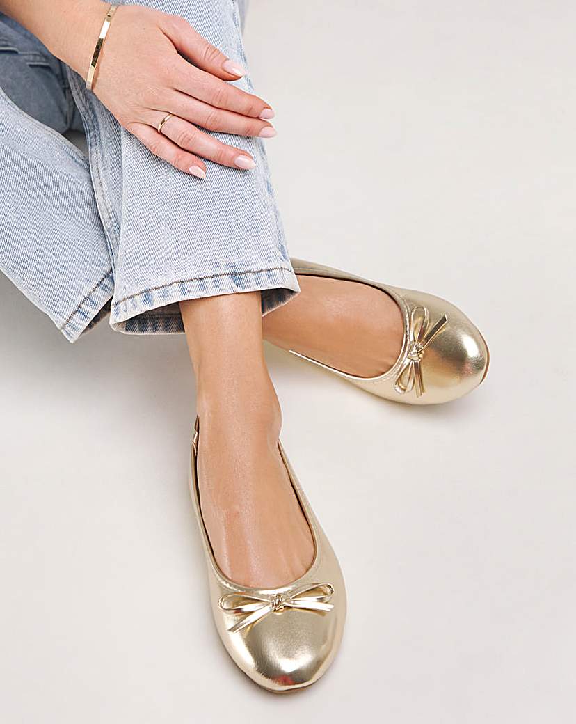 Flat Rose Gold Shoes | JD Williams