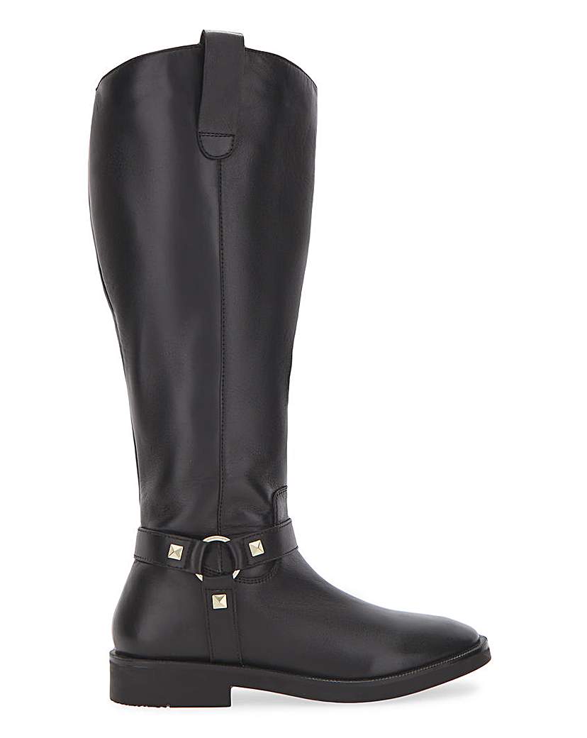 Leather High Knee Boots Wide Super Curvy