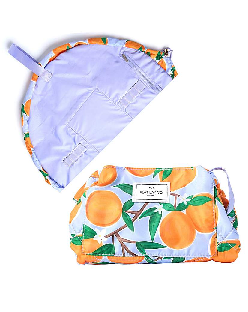 Flat Lay Co Drawstring Makeup Bag Orange