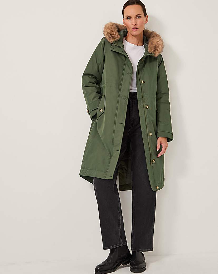 New In - Monsoon Paula Faux Fur Parka Coat