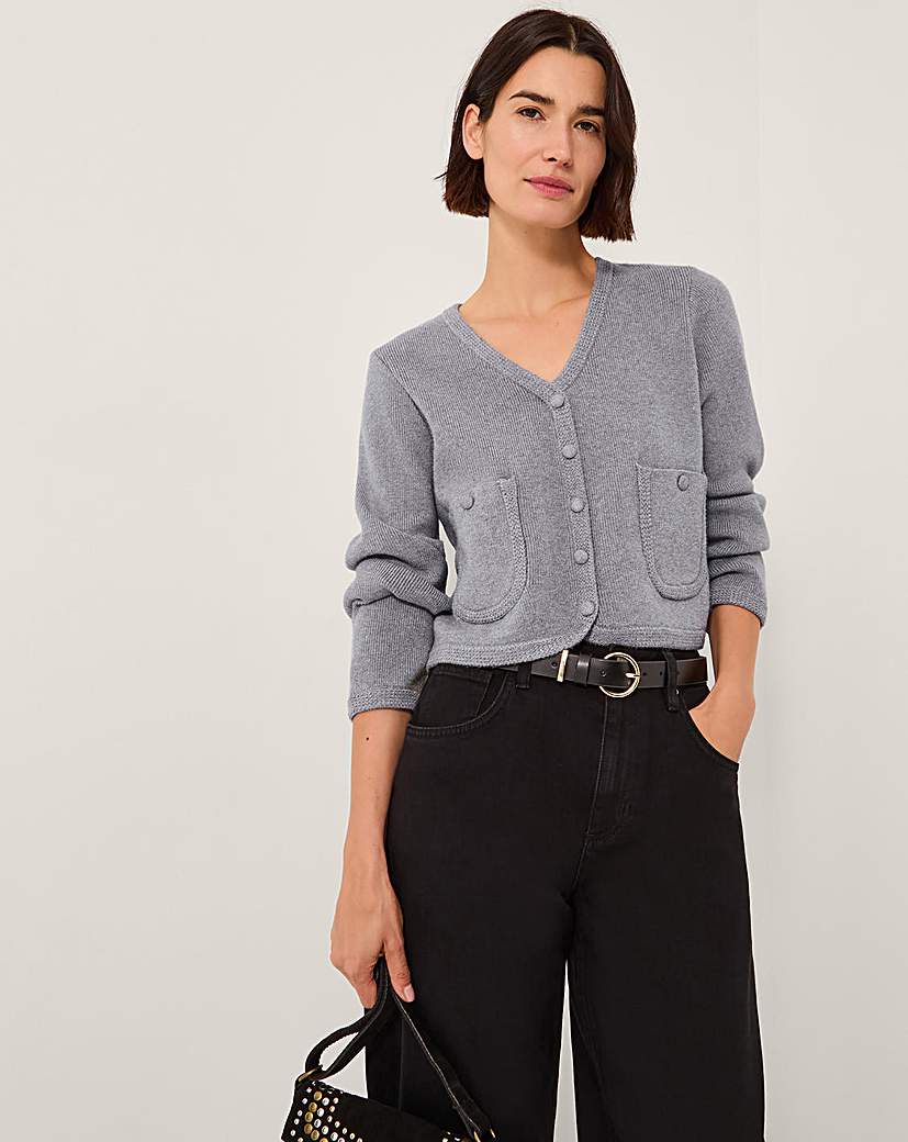 New In - Monsoon Viola V-Neck Cropped Cardigan