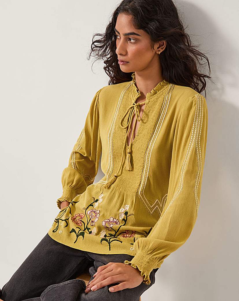 New In - Monsoon Heidi Floral Tassel Blouse