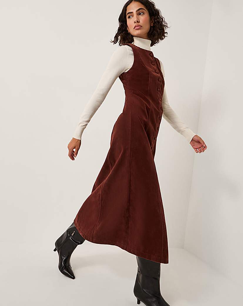 New In - Monsoon Rubi Scallop Midi Dress