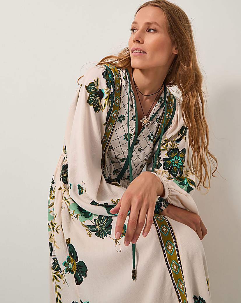 New In - Monsoon Zenya Floral Print Midi Dress
