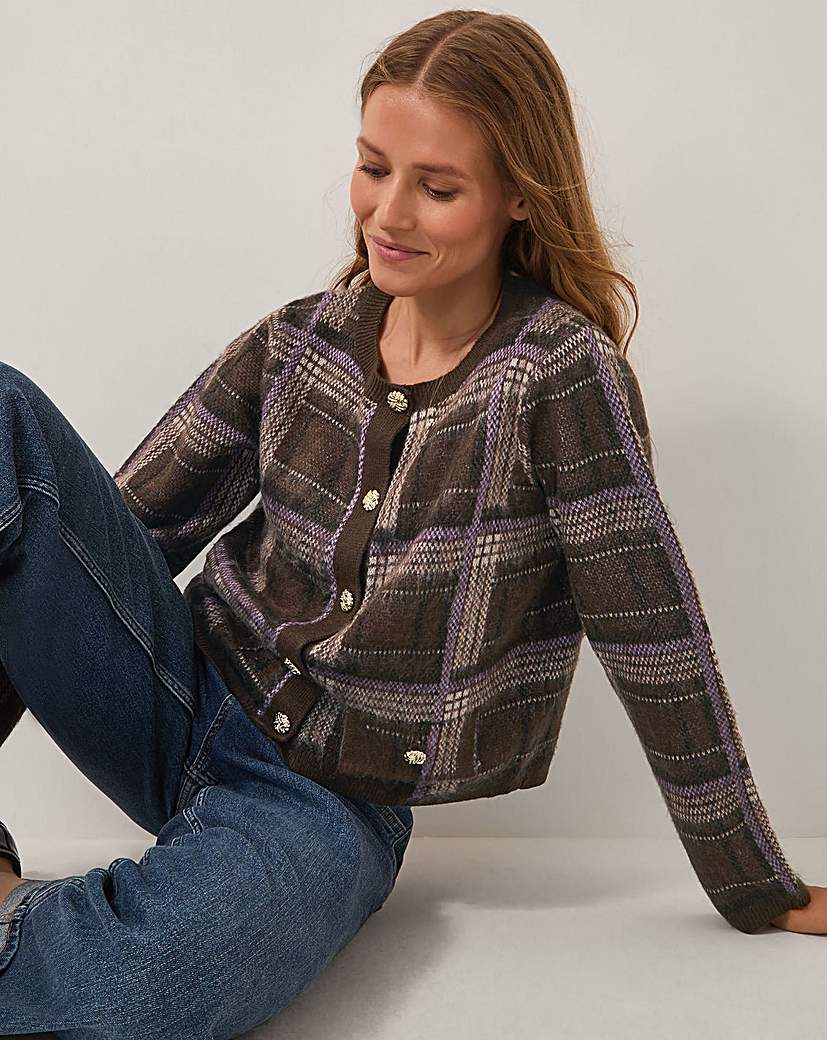 New In - Monsoon Carmen Check Cardigan