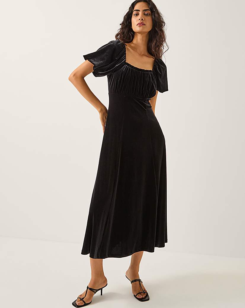 New In - Monsoon Cynthia Velvet Midi Dress