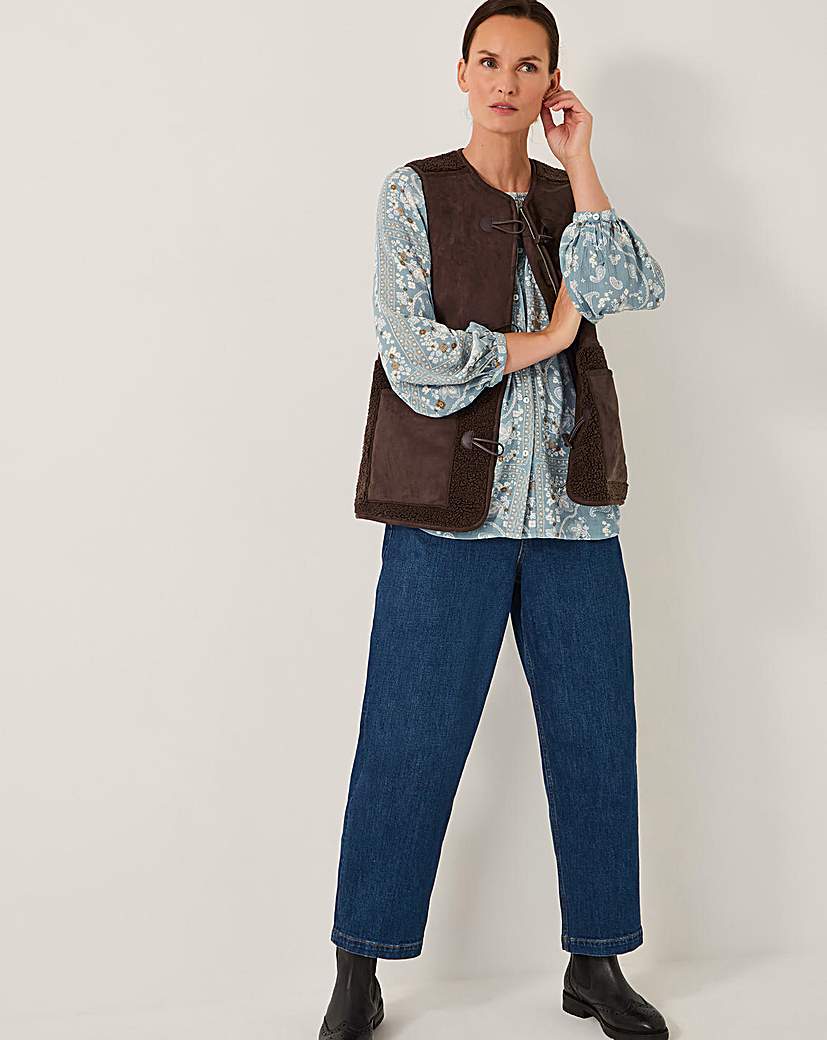 New In - Monsoon Teri Borg Duffle Gilet