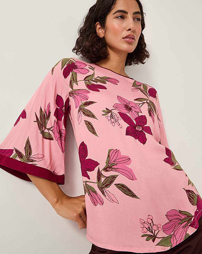 New In - Monsoon Clemmie Floral Print Top