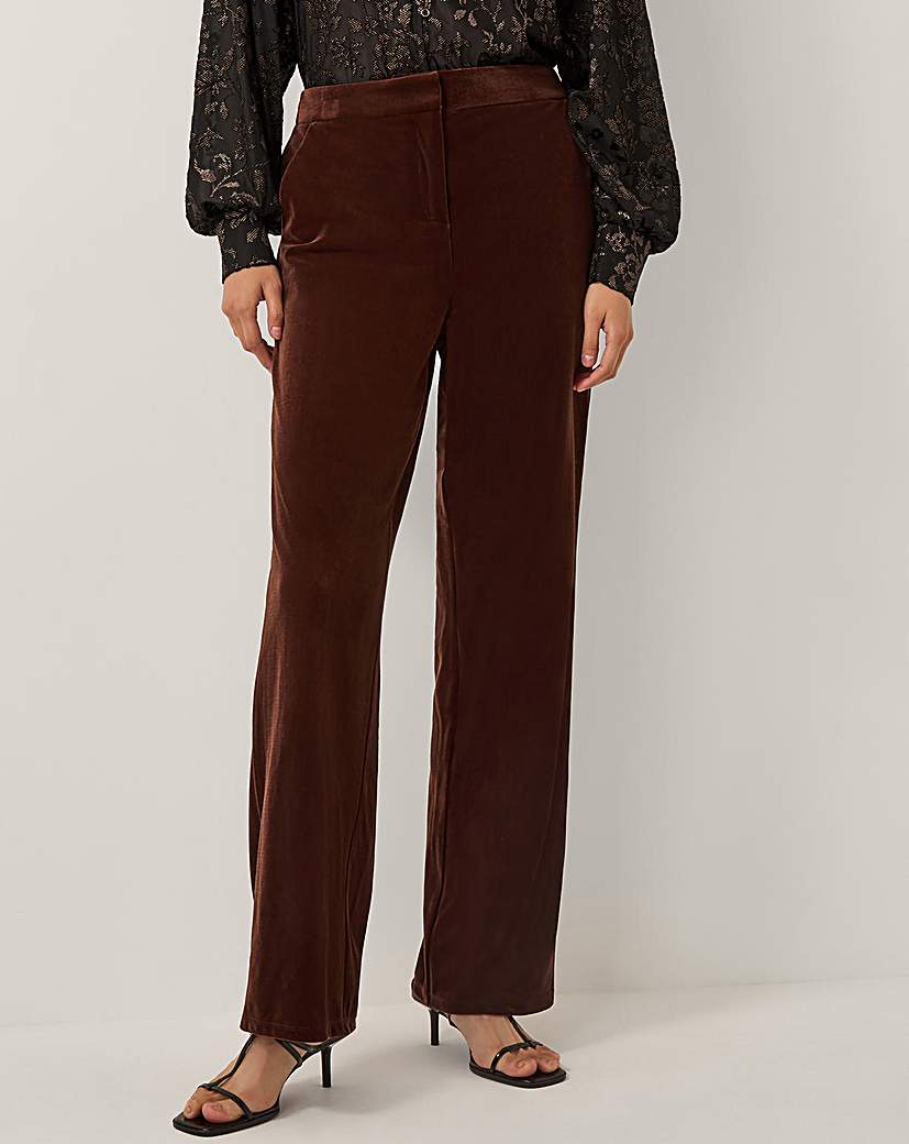 New In - Monsoon Mila Straight Velvet Trousers