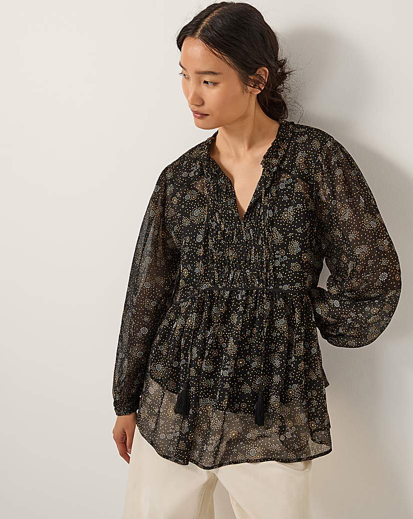 New In - Monsoon Clara Dotwork Print Blouse
