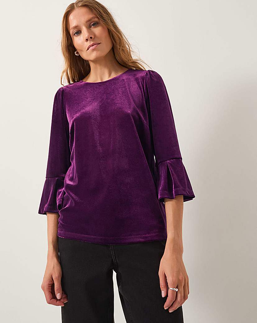 New In - Monsoon Valerie Frill Sleeve Jersey Top