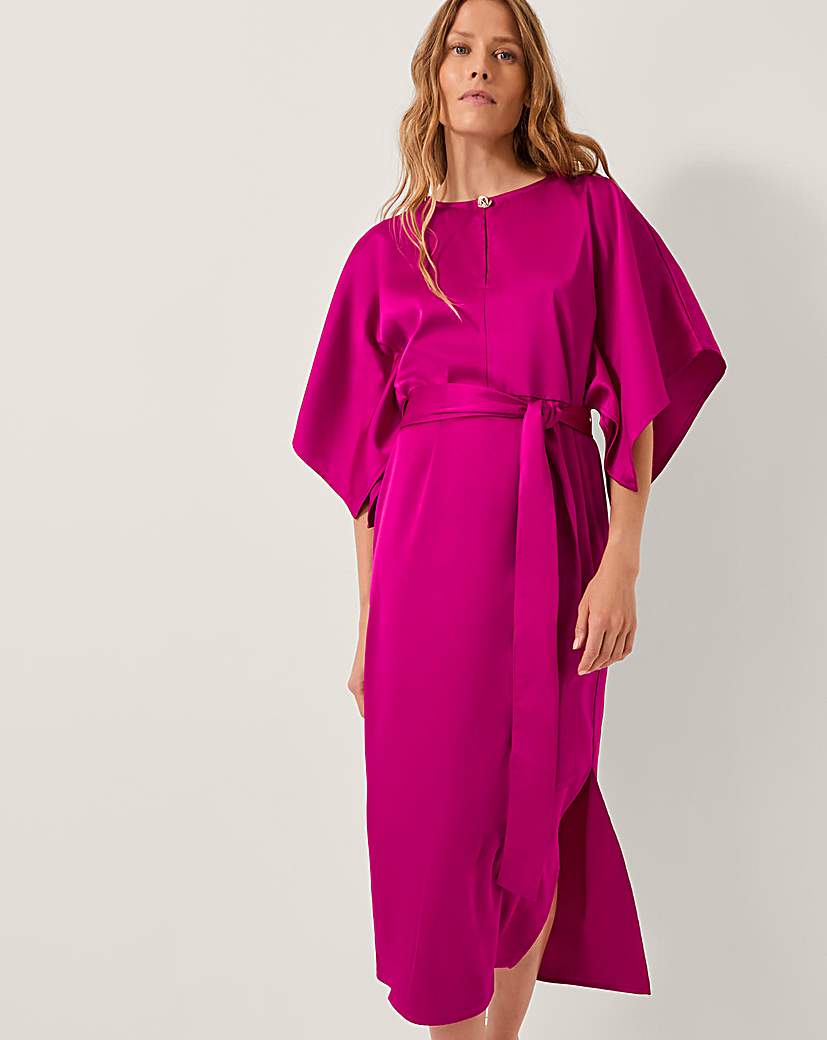 New In - Monsoon Kara Kimono Satin Midi Dress