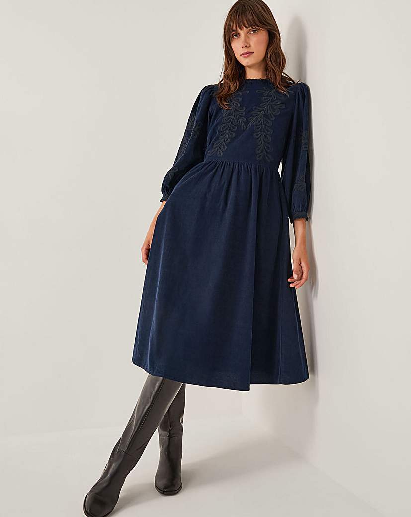 New In - Monsoon Leona Corduroy Midi Dress