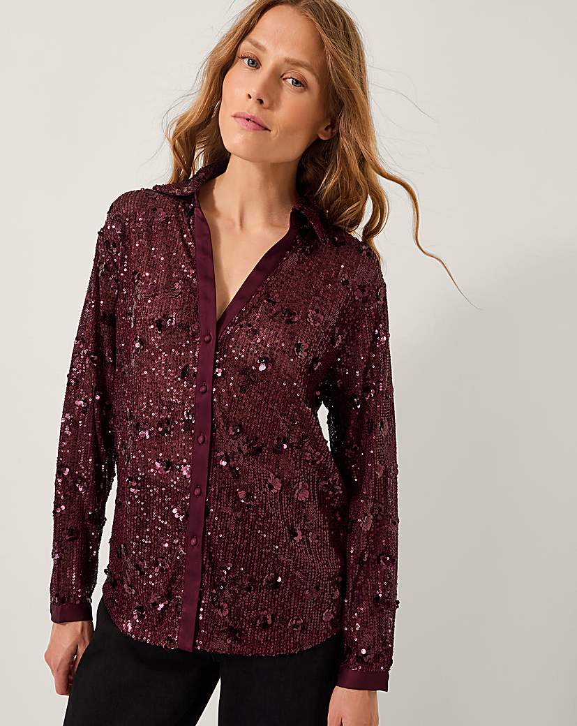 New In - Monsoon Seema Sequin Shirt